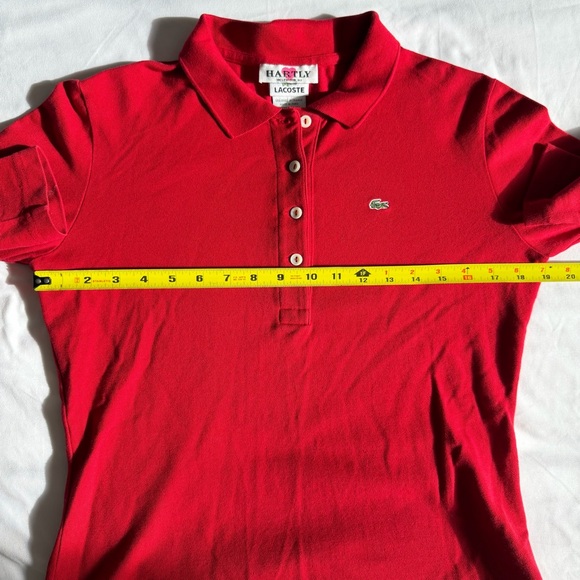 Lacoste Devanlay Vibrant Red Classic Preppy Collared Long Sleeve Polo Shirt - Picture 15 of 15